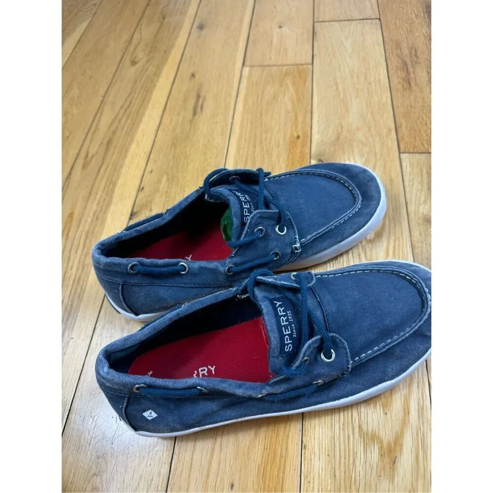 Sperry Boys Navy Loafers Size 5M